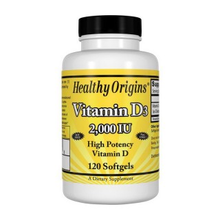 Вітамін D3 Healthy Origins 2000 МО (120 м'яких капсул)
