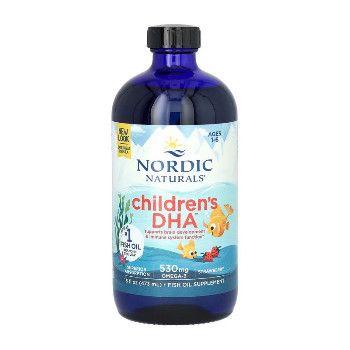 Детская ДГК 530 мг Омега-3 от Nordic Naturals (473 мл, натуральная клубника)