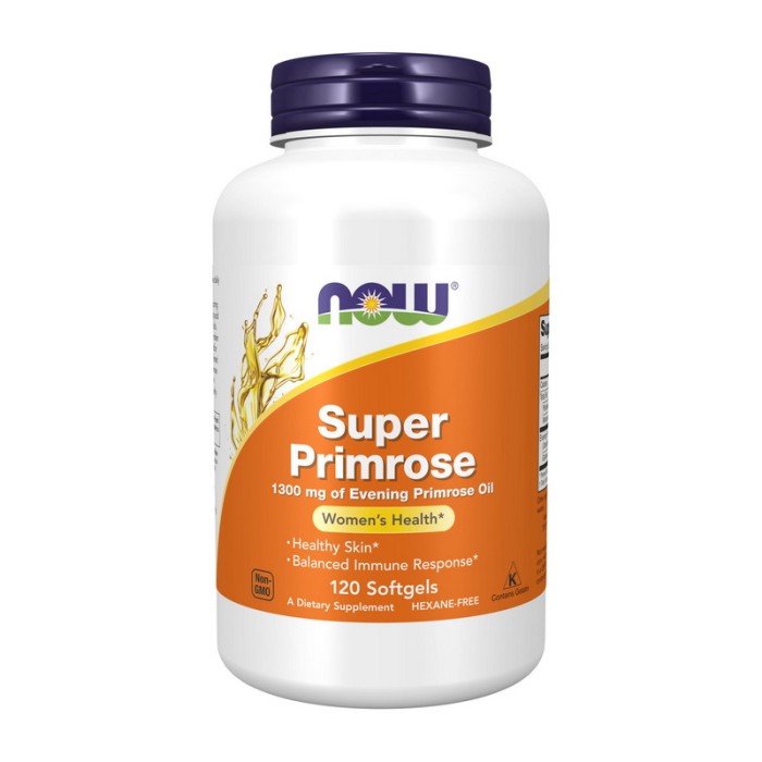 NOW Super Primrose 1300 mg Evening Primrose Oil (120 sgels)