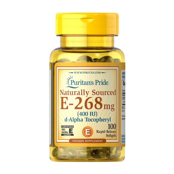Puritan's Pride Naturally Sourced E-268 mg (400 IU) (100 softgels)