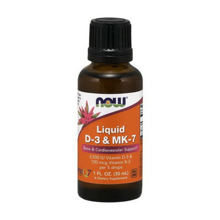 NOW Liquid D-3 & MK-7 2500 IU (30 ml)