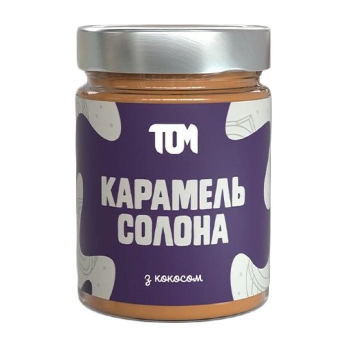TOM peanut butter Карамель Солона (330 g, з кокосом)