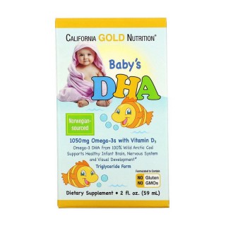 California Gold Nutrition Baby's DHA з вітаміном D3 (59 мл)