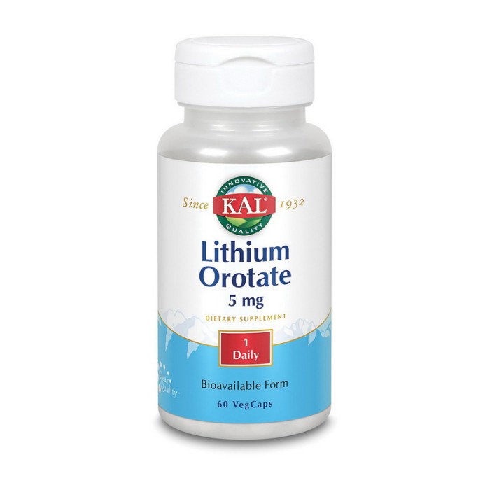 KAL Літій Оротат 5 мг (60 рослинних капсул)