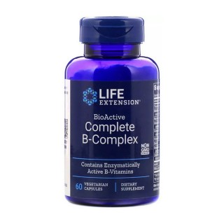 Комплексний комплекс вітамінів B Life Extension BioActive (60 рослинних капсул)