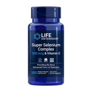 Комплекс селену Life Extension Super Selenium 200 мкг та вітамін Е (100 рослинних капсул)