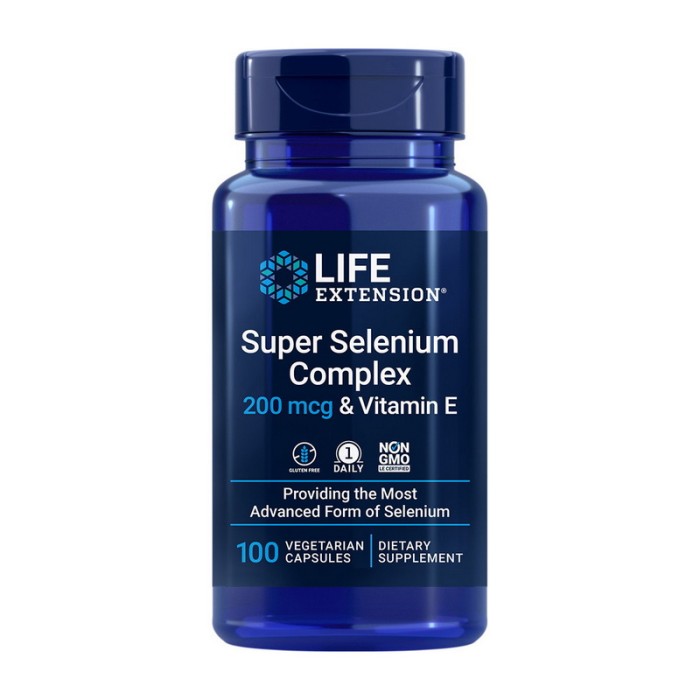 Комплекс селену Life Extension Super Selenium 200 мкг та вітамін Е (100 рослинних капсул)