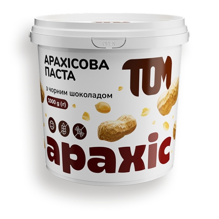 Заменитель питания TOM арахисовая паста с черным шоколадом, 1 кг.