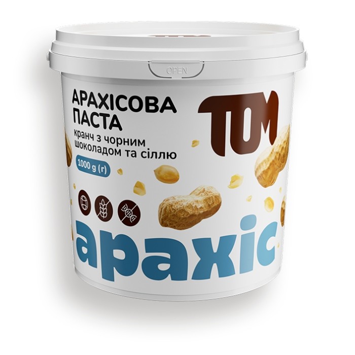 Замінник харчування TOM арахісова паста з шоколадом і сіллю кранч, 1 кг