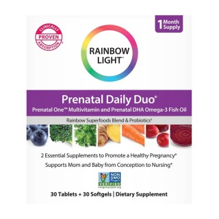 Щоденний дует Rainbow Light Prenatal (30 таблеток + 30 м’яких желатинових капсул)