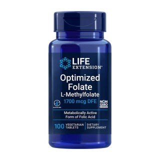 Life Extension Optimized Folate L-Methylfolate 1700 mcg DFE (100 veg tab)