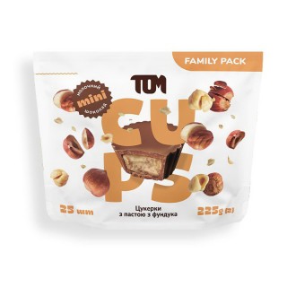 TOM peanut butter Цукерки з пастою фундука в молочному шоколаді - Family Pack (225 g)