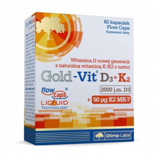 OLIMP Gold-Vit D3 + K2 (2000 МО/50 мкг) (60 капсул)