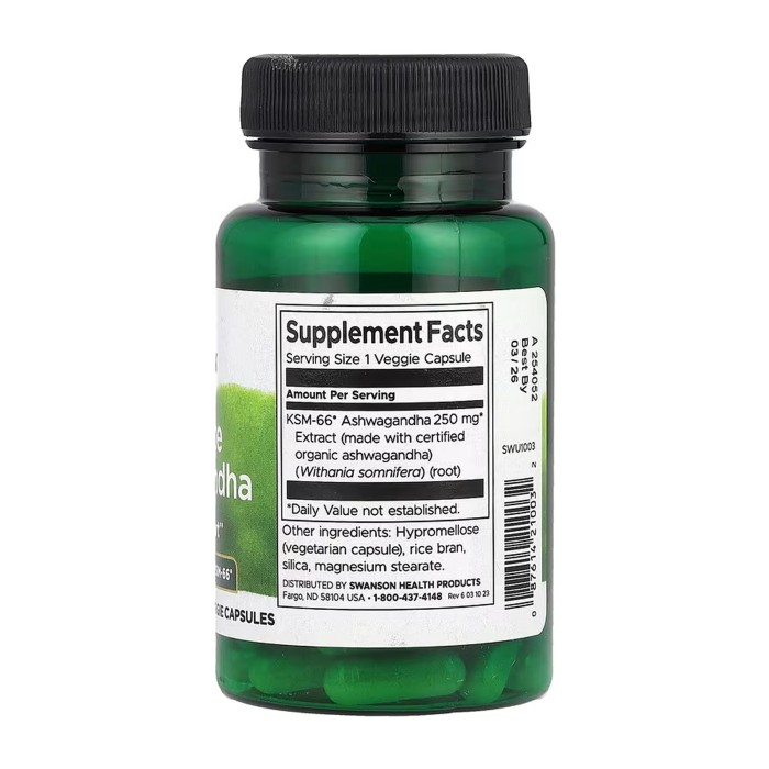 Ашваганда Ultimate 250 мг - 60 вегетаріанських капсул