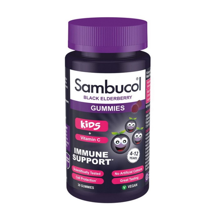 Жувальні цукерки Sambucol Kids + вітамін С (30 цукерок)