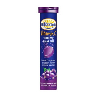Халіборанж Вітамін С 1000 мг без цукру (20 таблеток, чорна смородина)