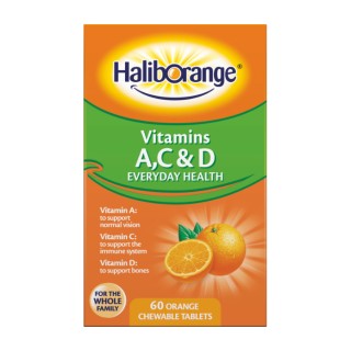 Haliborange Vitamins A,C & D (60 chew tab, orange)