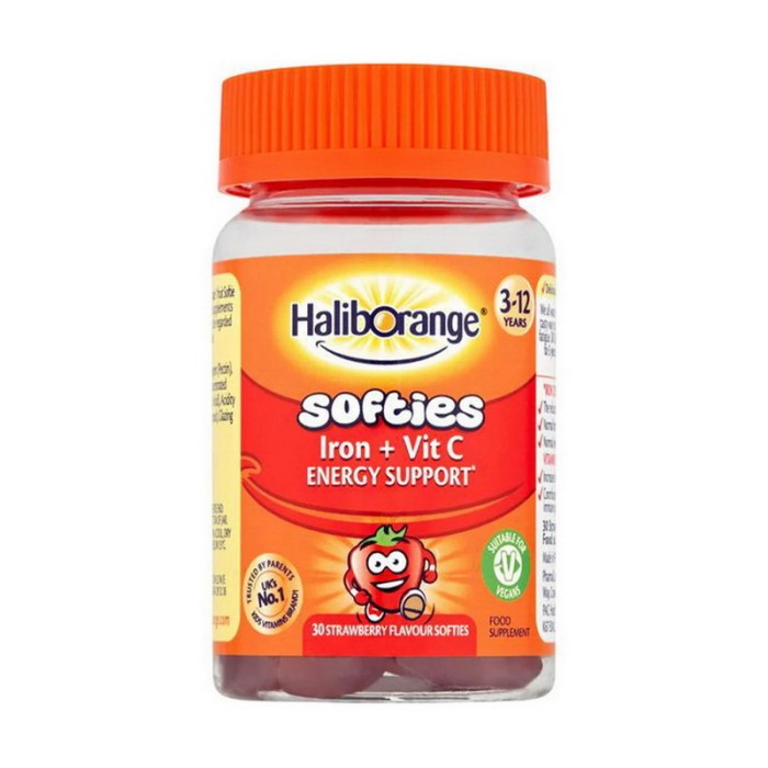 Haliborange Softies Iron + Vit C (30 softies, strawberry)