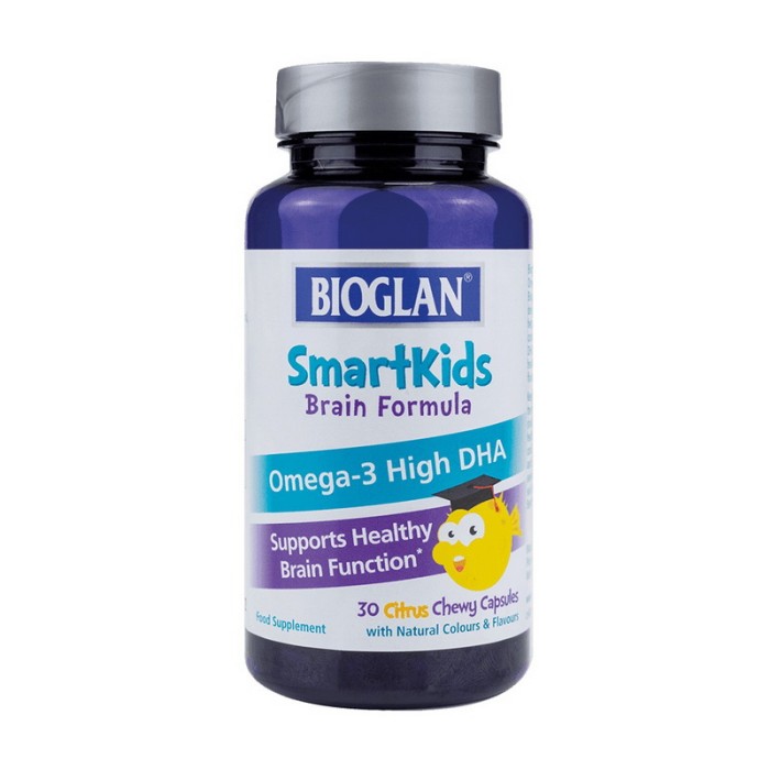 Bioglan Smartkids Omega-3 High DHA Brain Formula (30 chew caps, citrus)
