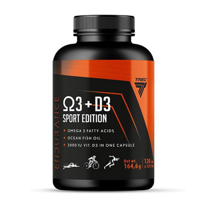 TREC nutrition Омега 3 + D3 Спортивна версія (120 капсул)