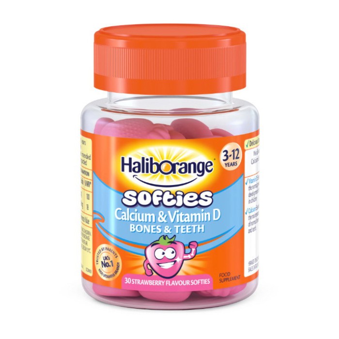 Haliborange Softies Calcium & Vitamin D Bones & Teeth (30 softies, strawberry)