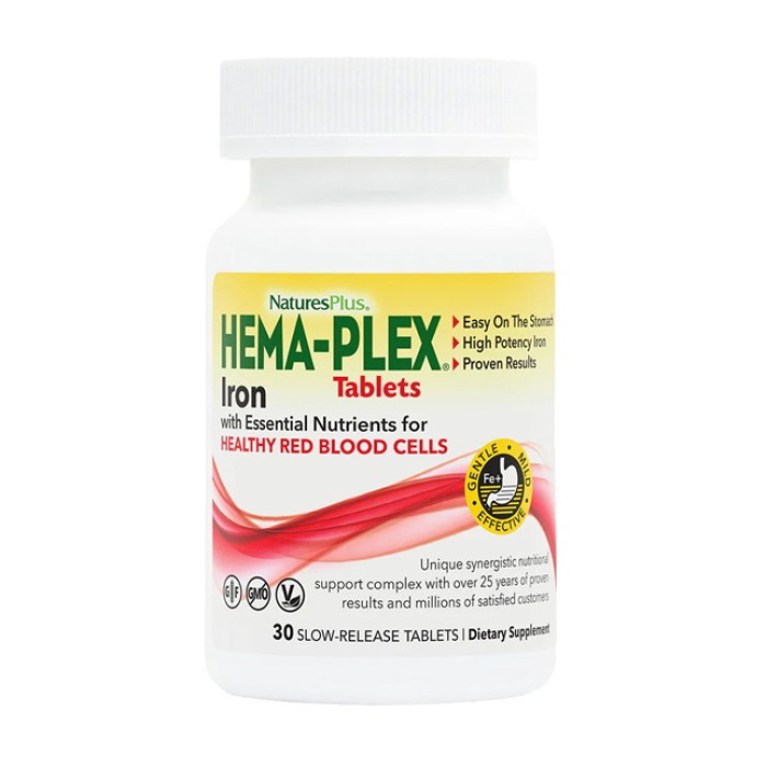 Залізо Natures Plus Hema-Plex (30 таблеток)