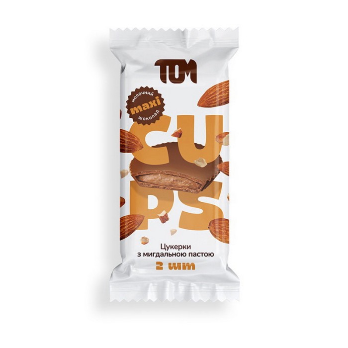 TOM peanut butter Конфеты с миндальной пастой в молочном шоколаде (38 g)