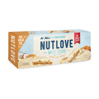All Nutrition Nutlove White Cookies (128 г, карамель, арахіс та кокос)