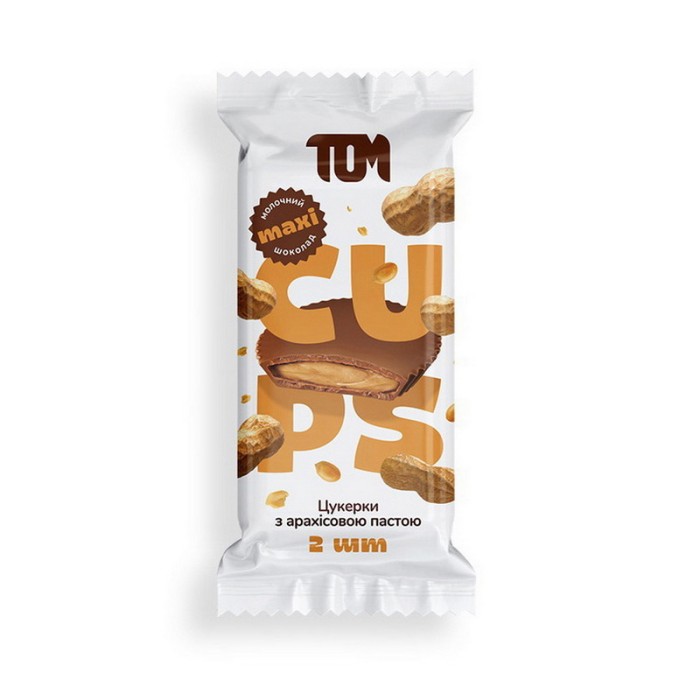TOM peanut butter Конфеты с арахисовой пастой в молочном шоколаде (38 g)