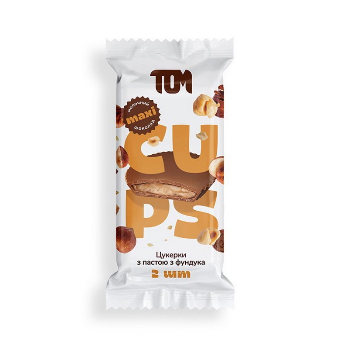 TOM peanut butter Конфеты с пастой фундука в молочном шоколаде (38 g)