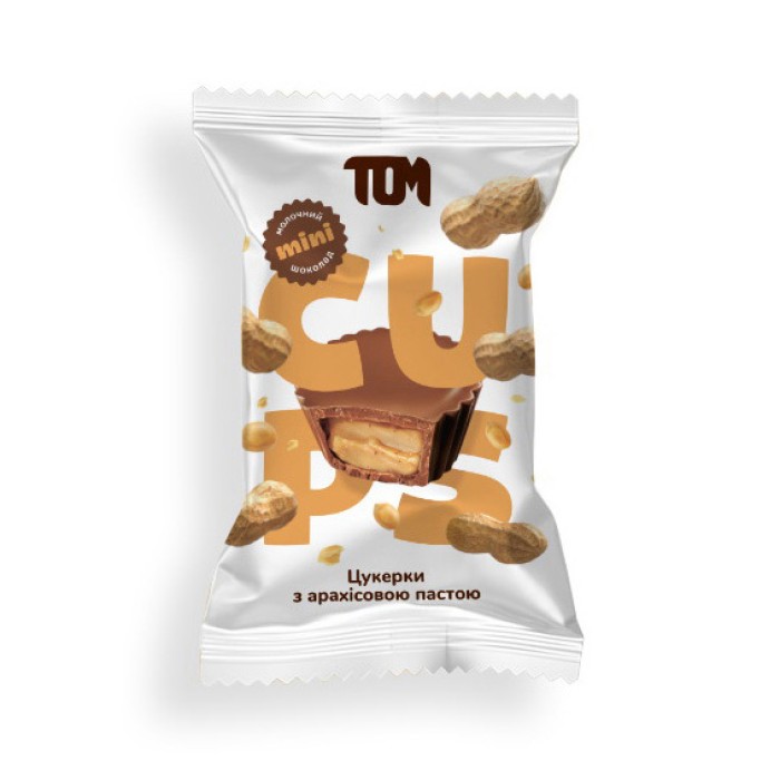 TOM peanut butter Конфеты с арахисовой пастой в молочном шоколаде (9 g)