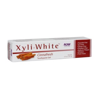 NOW Xyli White Toothpaste Gel (181 g, cinnafresh)