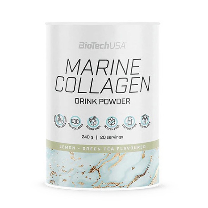 BioTech Marine Collagen (240 г, лимон - зелений чай)