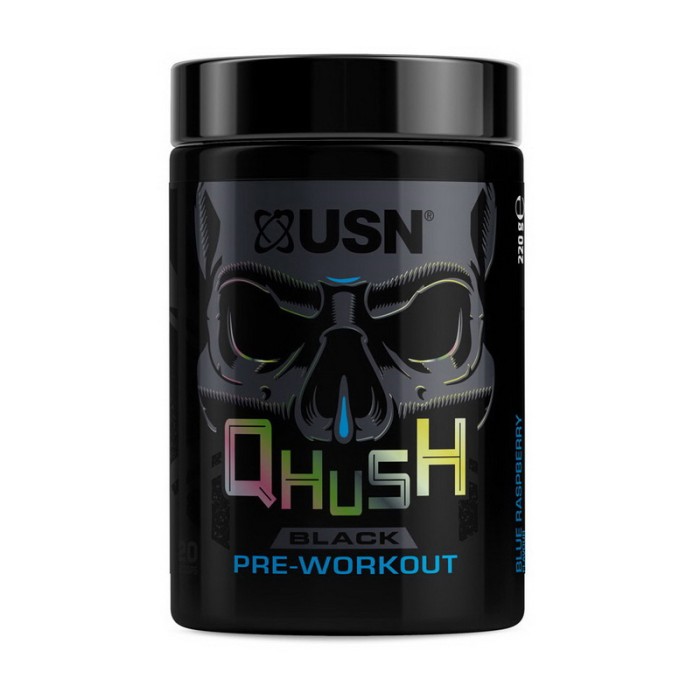 USN Qhush Black Pre-workout (220 g, blue raspberry)