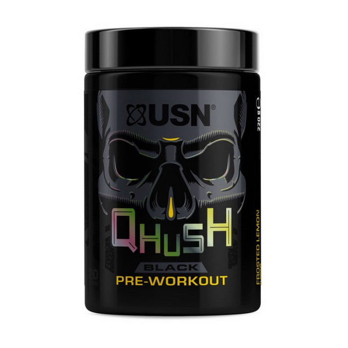 USN Qhush Black Pre-workout (220 g, frosted lemon)