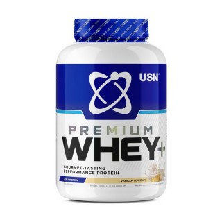 Сироватковий протеїн USN Whey+ преміум-класу (2 кг, ваніль)