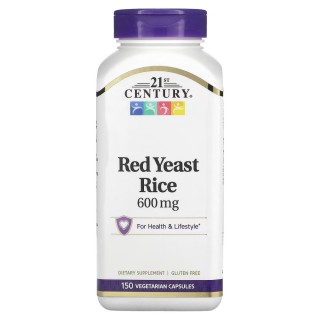 Натуральна добавка 21st Century Red Yeast Rice 600 mg, 150 вегакапсул