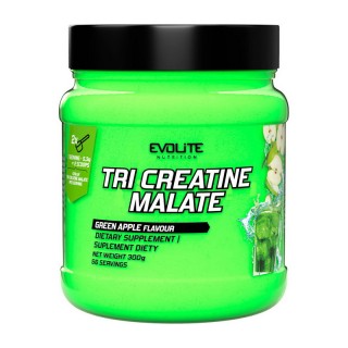 Креатин Evolite Nutrition Tri Creatine Malate, 300 грам Зелене яблуко
