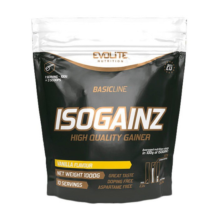 Гейнер Evolite Nutrition IsoGainz, 1 кг Ваніль