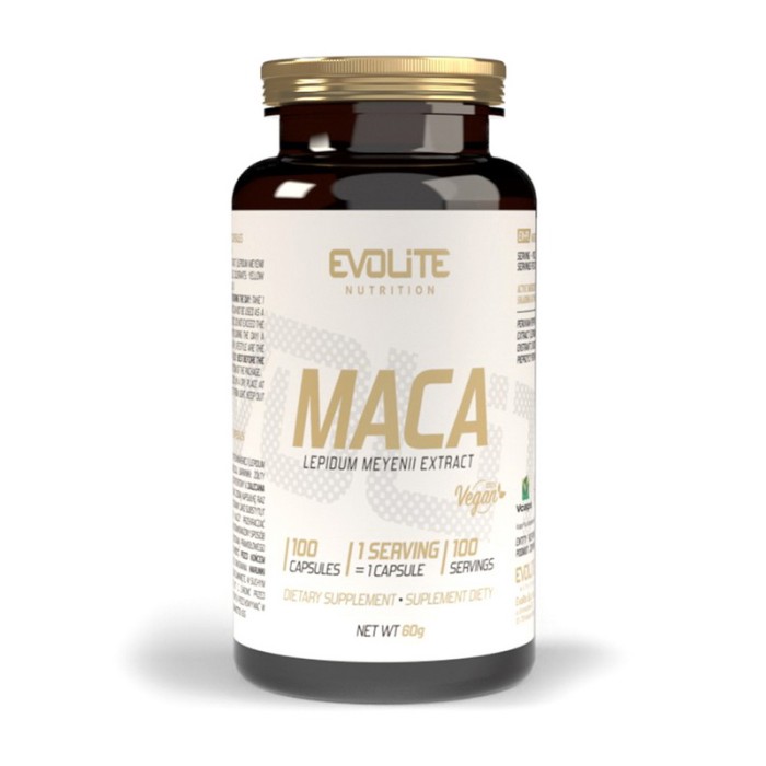 Натуральна добавка Evolite Nutrition Maca 500 mg, 100 вегакапсул