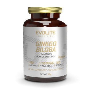 Натуральна добавка Evolite Nutrition Ginkgo Biloba, 180 вегакапсул