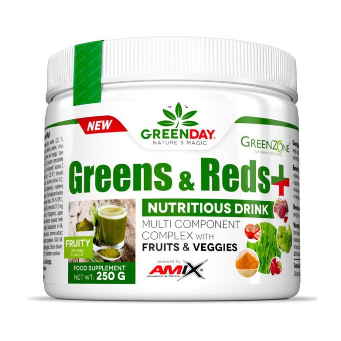 AMIX Green & Reds + (250 г, фруктовий)