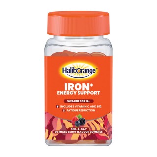 Haliborange Iron + Energy Support (30 жувальних цукерок, мікс ягід)