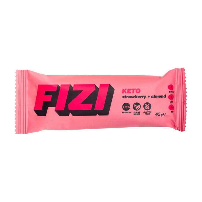 Fizi Fizi Keto Protein Bar (45 г, клубника + миндаль)