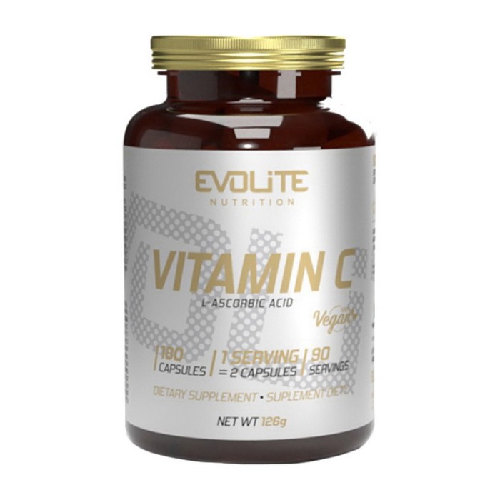Вітаміни та мінерали Evolite Nutrition Vitamin C 500 mg, 180 вегакапсул