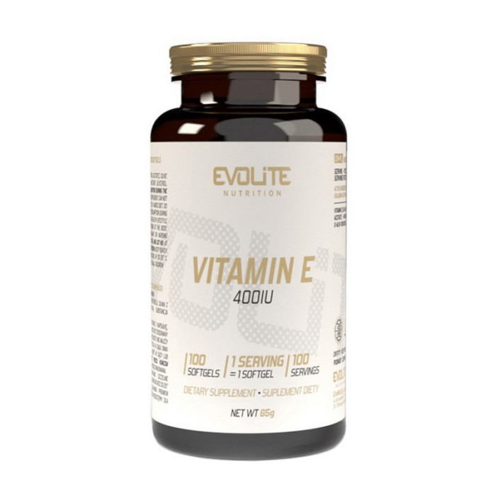 Вітаміни та мінерали Evolite Nutrition Vitamin E 400 IU, 100 капсул