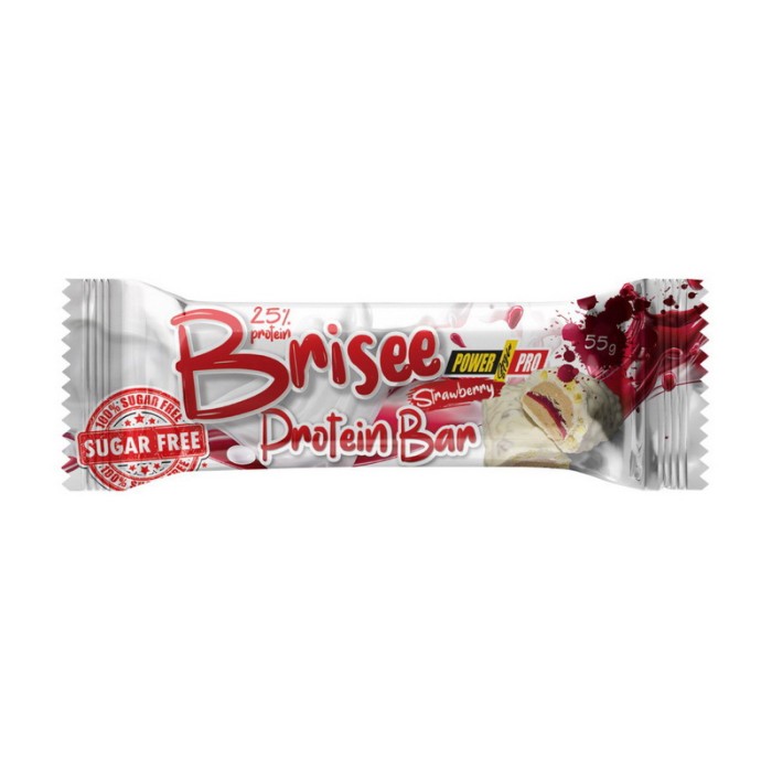 Power Pro Brisee Protein Bar 25% без сахара (55 g, strawberry)