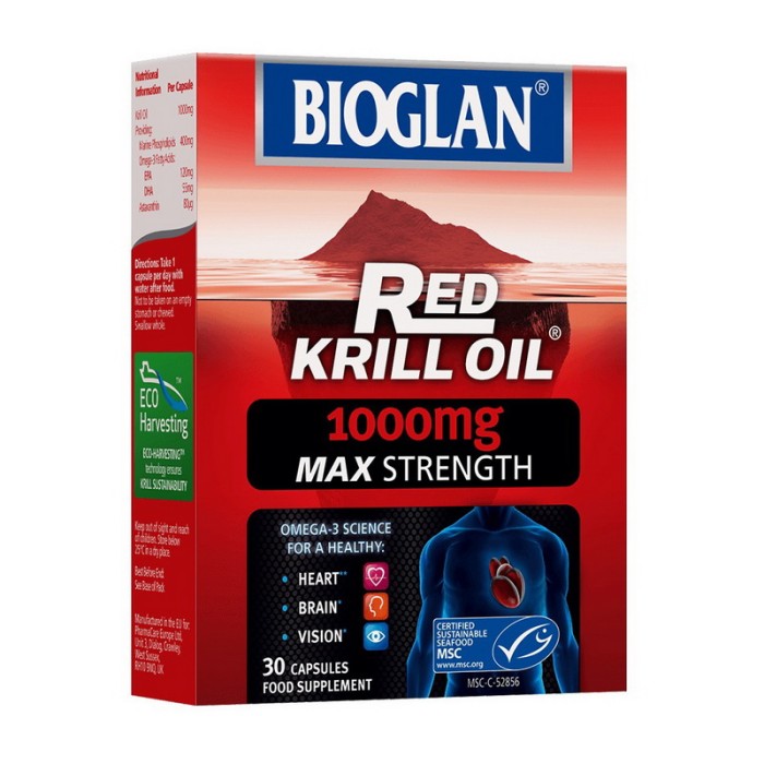 Олія червоного криля Bioglan Max Strength 1000 мг (30 капсул)