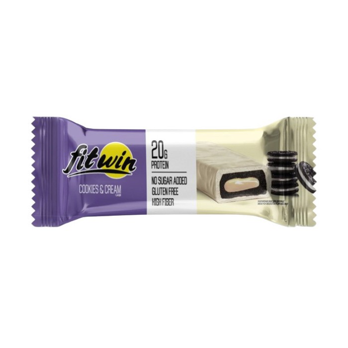 FitWin Fitwin Bar No Sugar Added (60 g, cookies & cream)