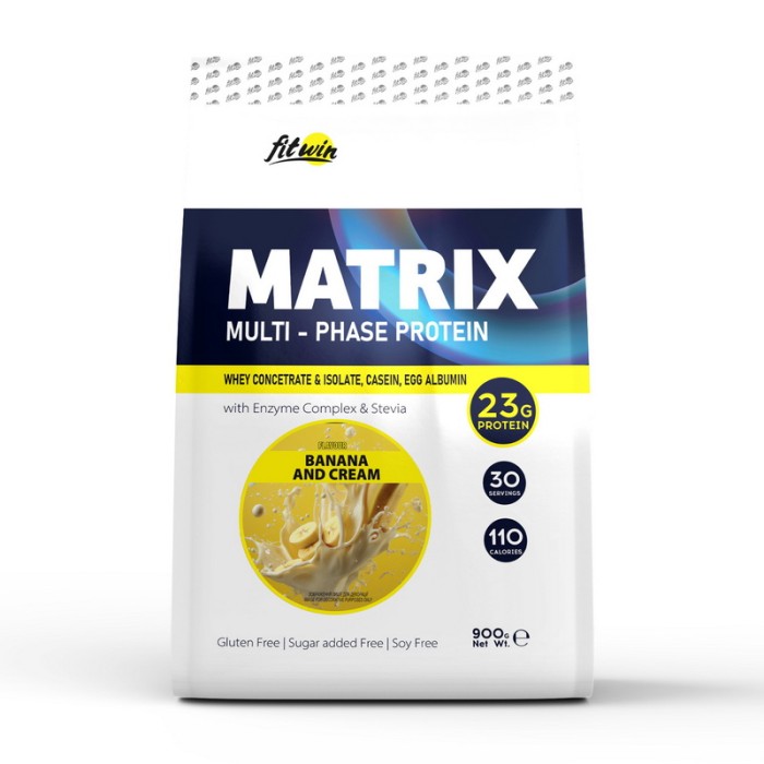 FitWin Matrix Multi-Phase Protein (900 g, banana and cream)